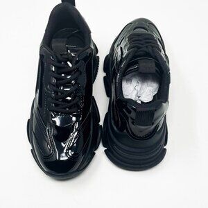 Steve Madden Glossy Black Sneakers